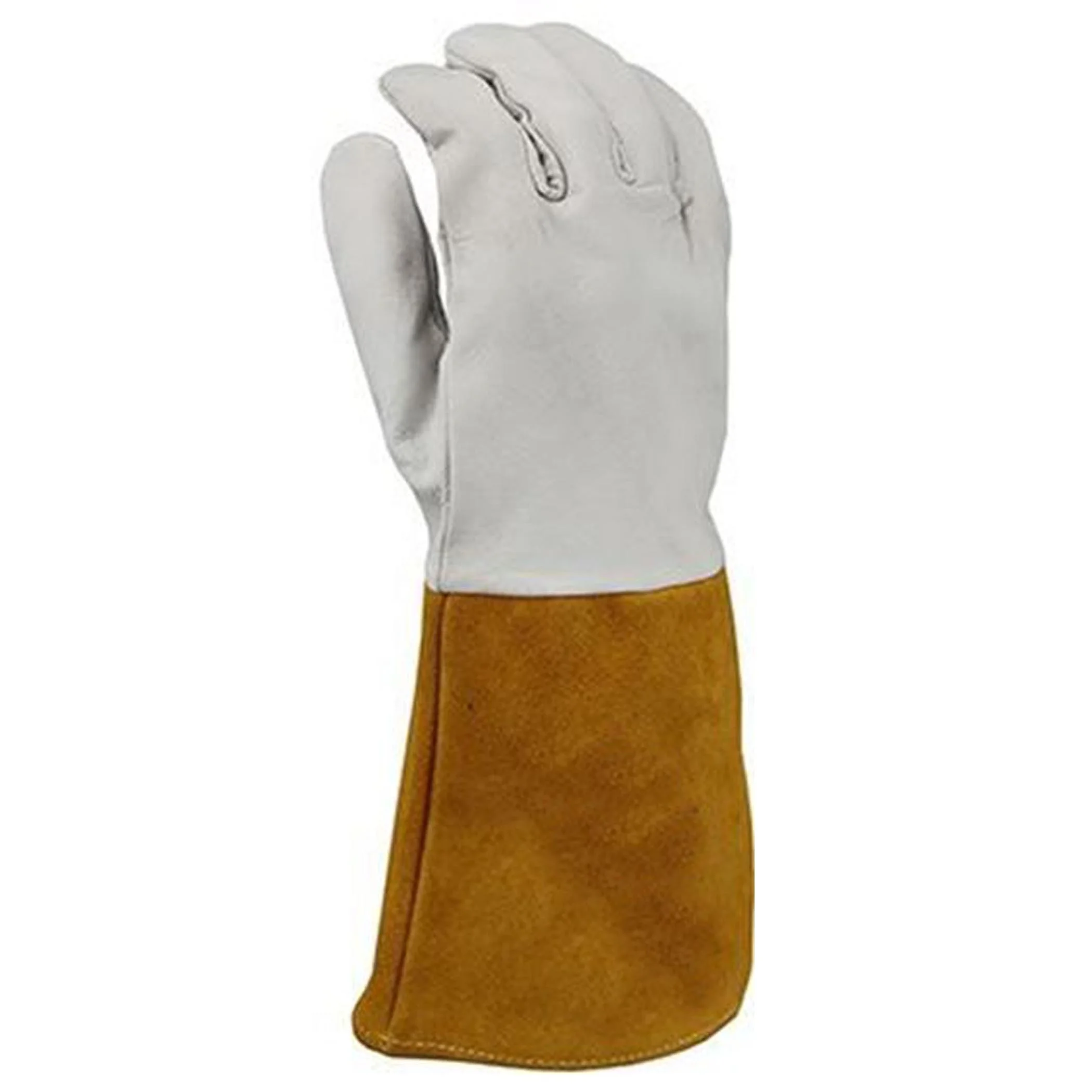 TIG Welding Glove Soft Goat/Sheep Skin Palm Custom Logo Sensitivity 15cm Cow Split Leather Cuff Size 35cm Long