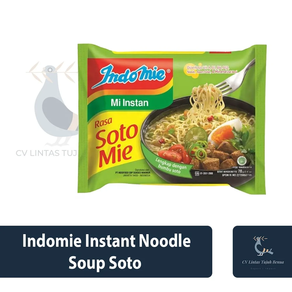 Indo mie Instant Noodle Soup 70gr Soto Traditional Indonesian Soup Flavor Popular Instant Noodles