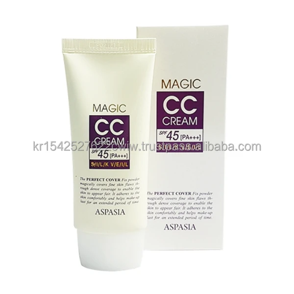 KOREAN COSMETIC Aspasia Magic CC Cream (spf 45+, pa+++) 50ml complete fair skin tone and cover blemishes on the face