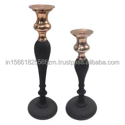 Wholesale Gold Color Marble Base Candle Stand Tree New Design Antique T-Light Decorative Metal Candle Home Decoration Set Boxed