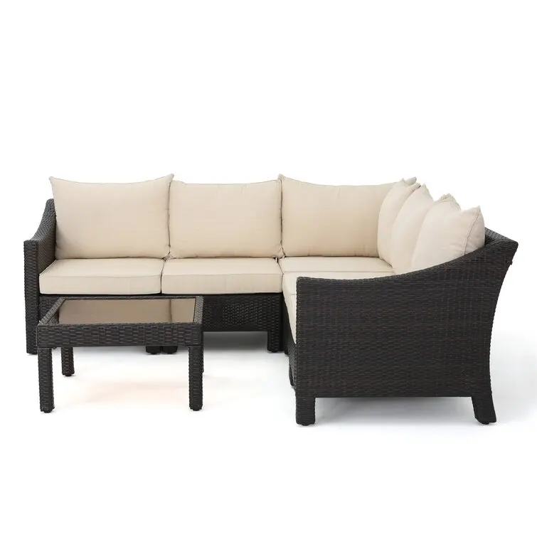 YILIN Outdoor Furniture Set Hot Selling Handmade Rattan Sectional Seating Group UV Resistant Waterproof Modern Garden Gnome