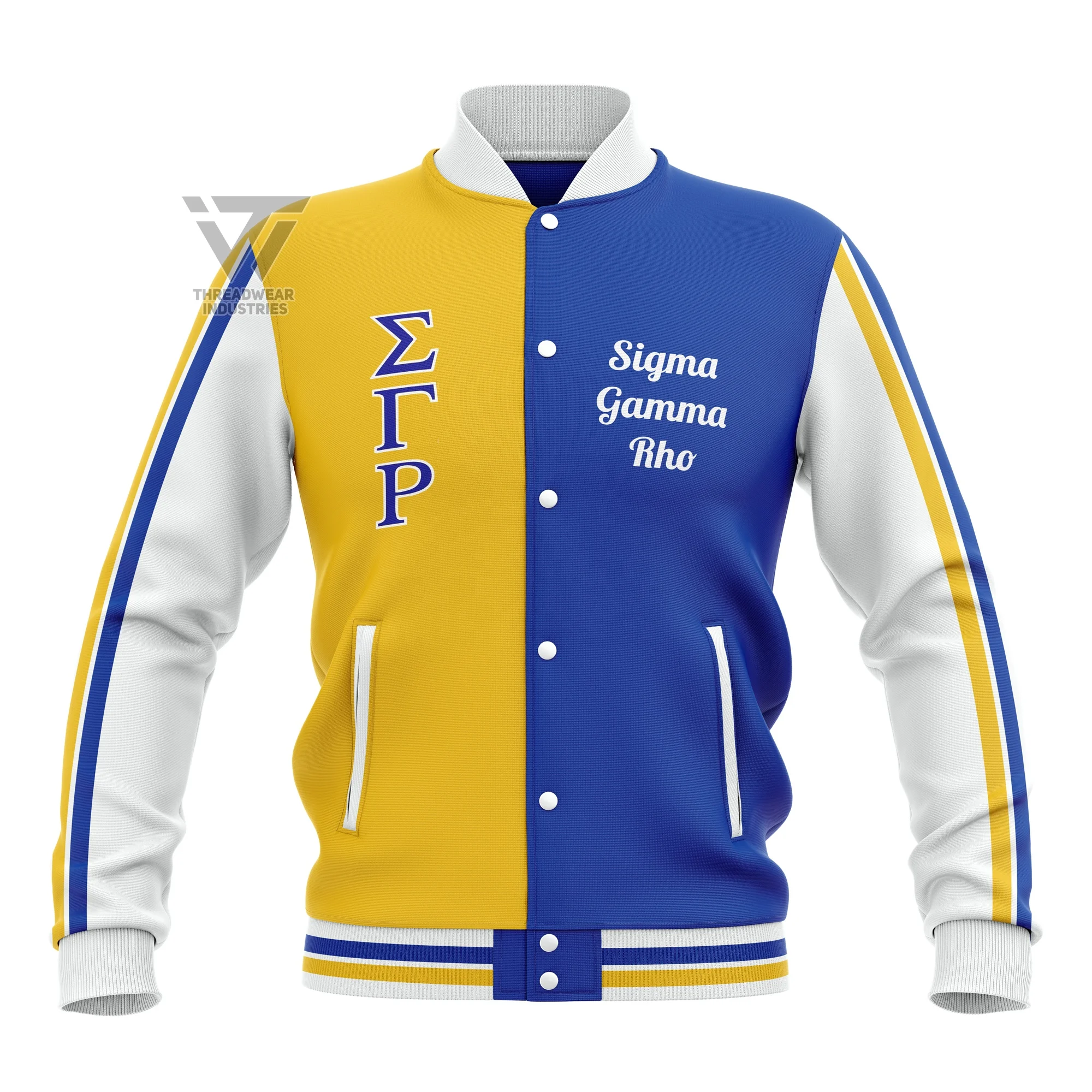 Пользовательская Sigma Gamma Rho Sorority вышитая куртка Varsity Letterman