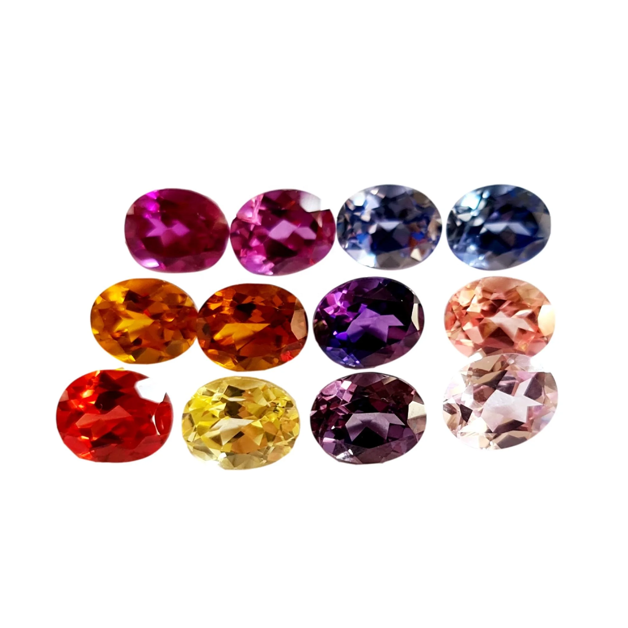 Created Multi Sapphire Gemstones Hand Cut in all calibrated sizes and shapes in all colors as per the image