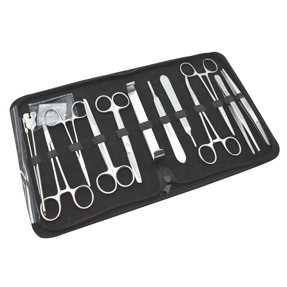 Set of 14 Advanced Lab Set Dissection Suture Kit Students Anatomy Instruments