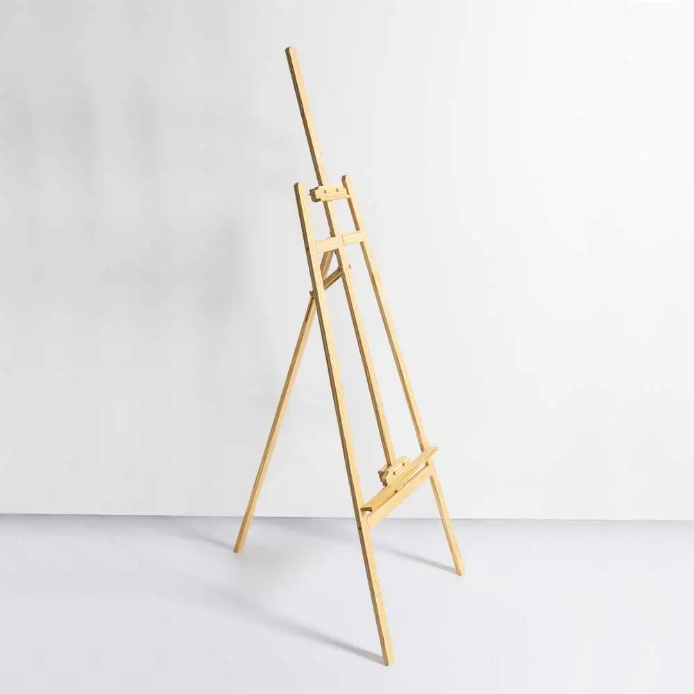 Large Easel 150cm Painter Pine Wooden Easel Adjustable Drawing Height for Studio Easel