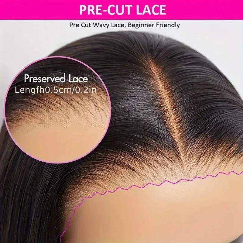 Ready Go Glueless Wigs Pre Cut/Plucked /Bleached 5*6 Lace Closure Wig 13x4 13x6 Deep /Water Curly wave Lace Front Human Hair Wig