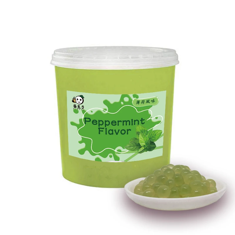 Factory Taiwan Popping Boba Balls Peppermint Flavor Wholesale
