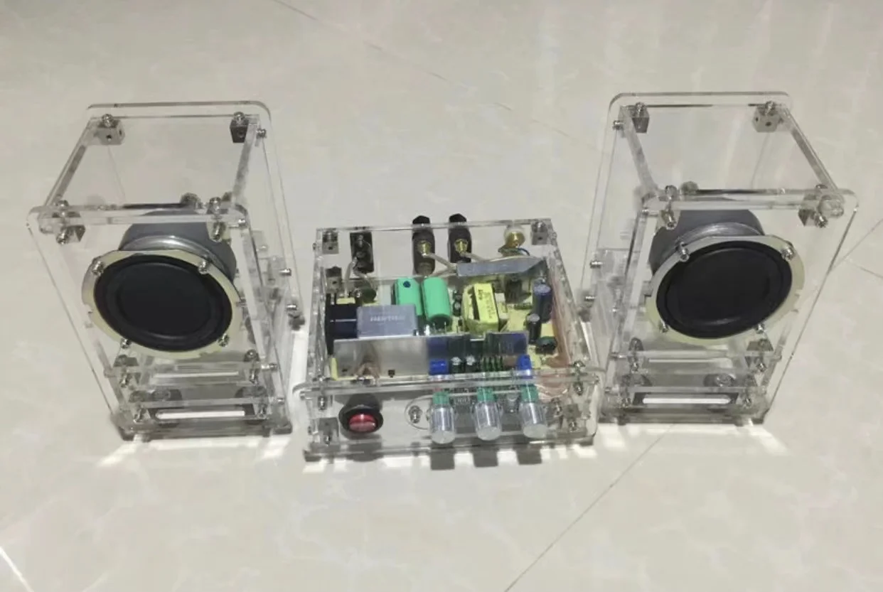 Hifi Acrylic box 2.75 inch Pc bookshelf computer desktop gaming active passive audio speakers mini home theater studio equipment