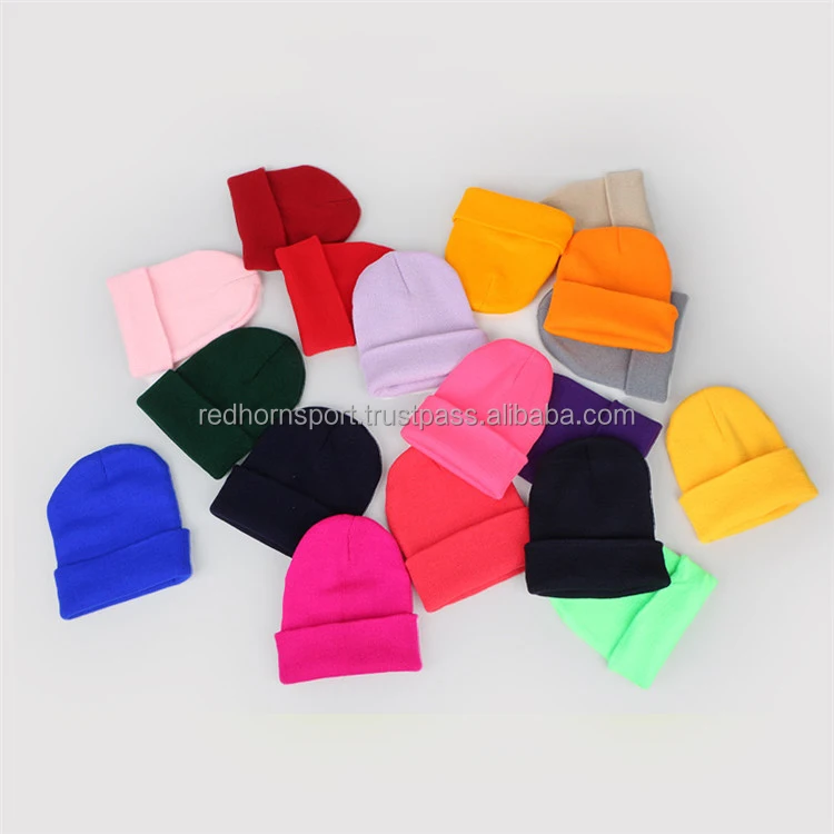 2021 knitted hat gorras al por mayor women custom logo beanies and leather label wholesale For Adults Beanie Knitted Hat