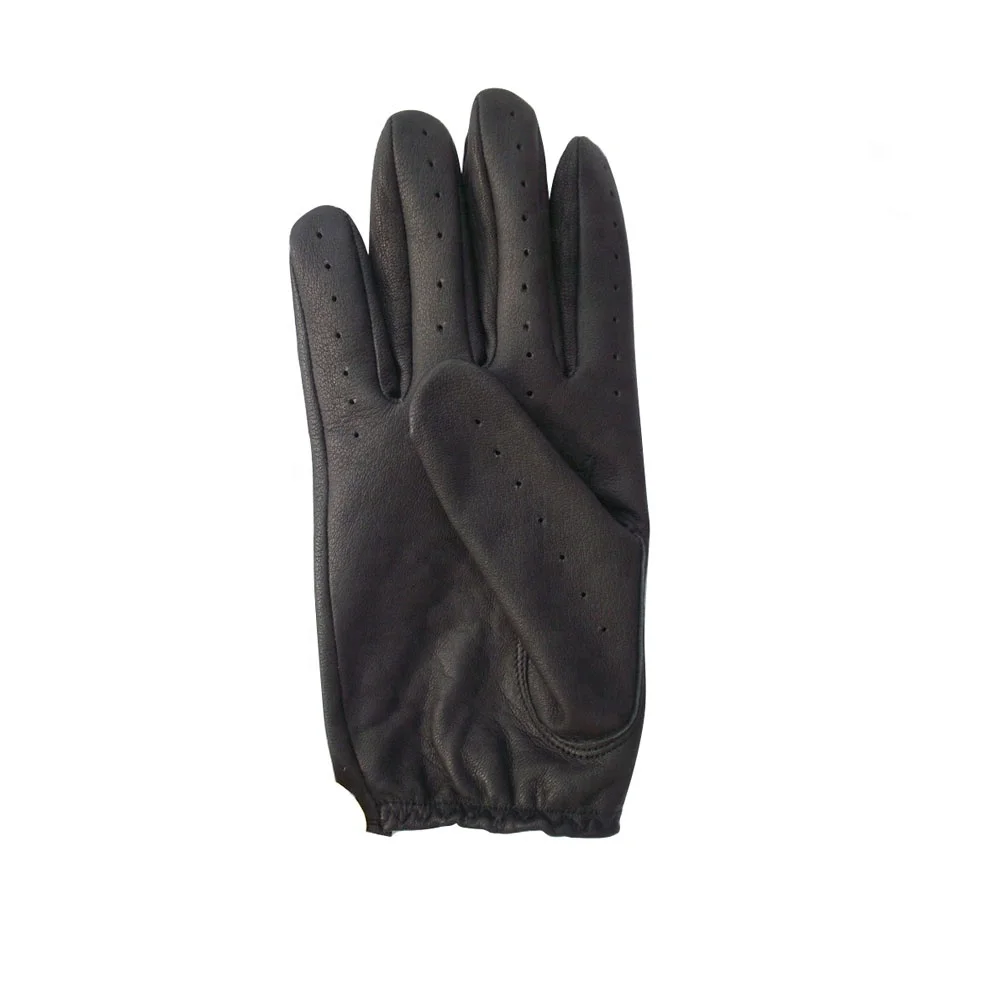 Распродажа онлайн, лидер продаж, изготовленные на заказ модные черные кожаные перчатки из овчины для вождения автомобиля, защитные перчатки для вождения хорошего качества