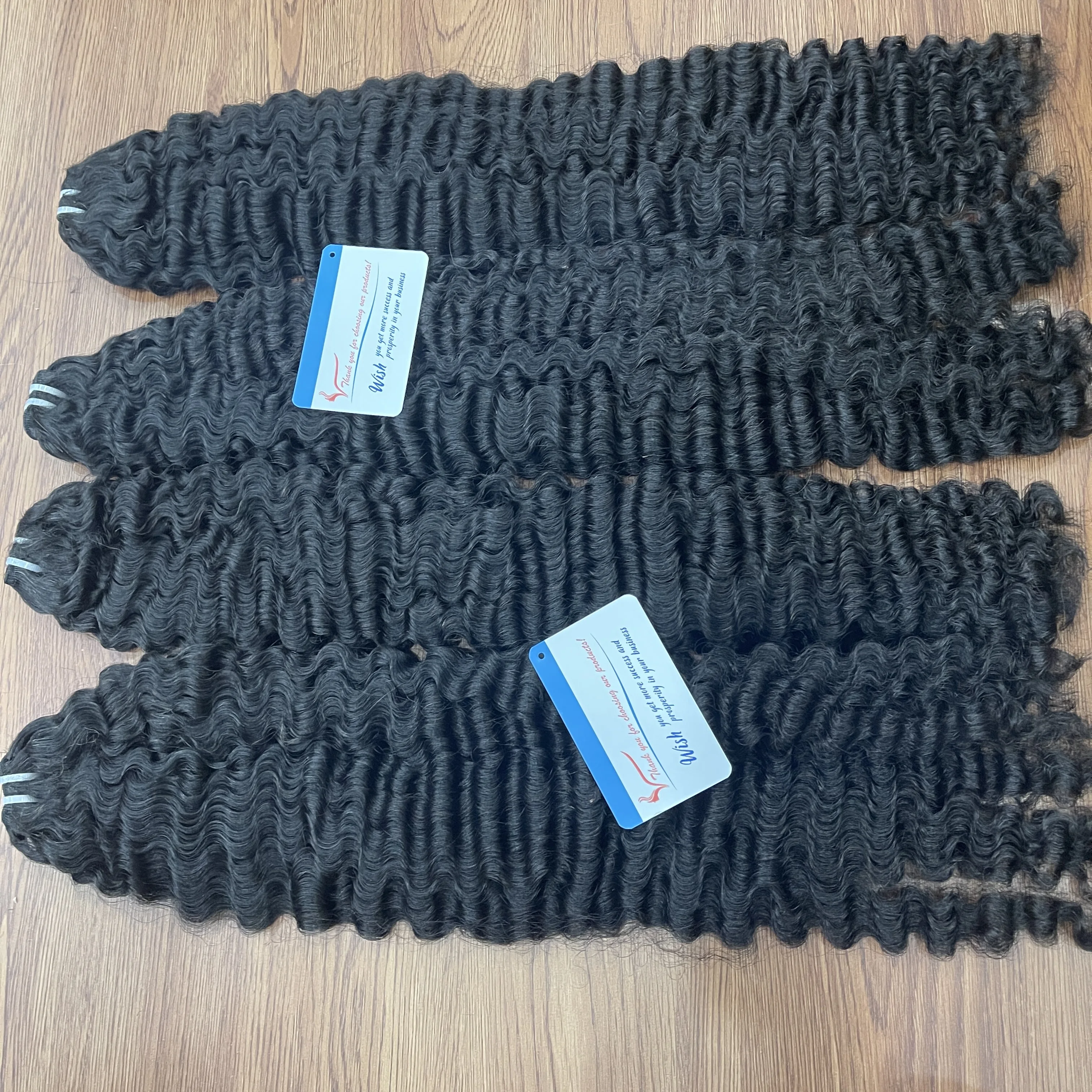 100% Raw High Quality Virgin Human Hair Extensions Many Colors Steam Curly Wave Style Double Weft 36 Inches Wholesale Available