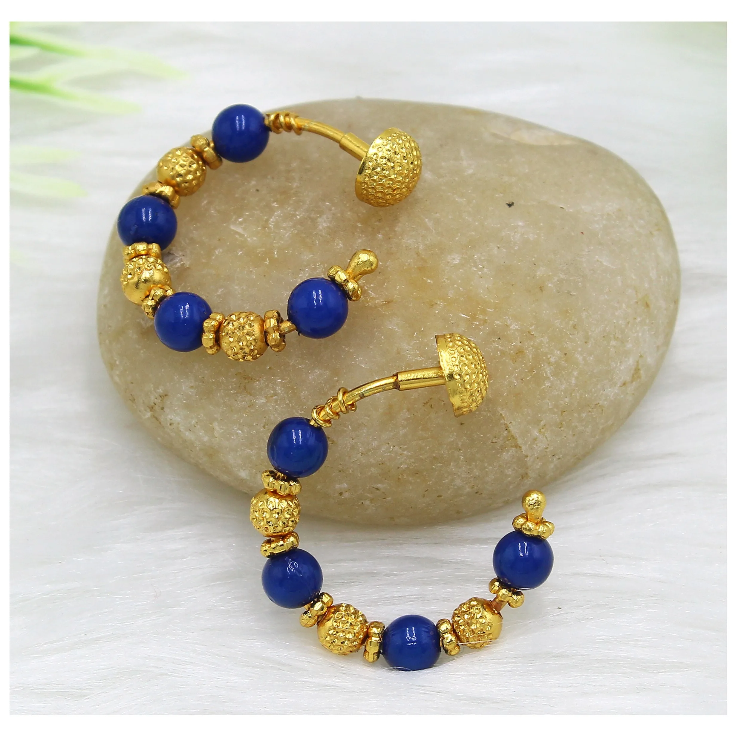 earrings tops designer colorful diamond work indian style premium quality studs bali hoop earrings for women Earchain earring