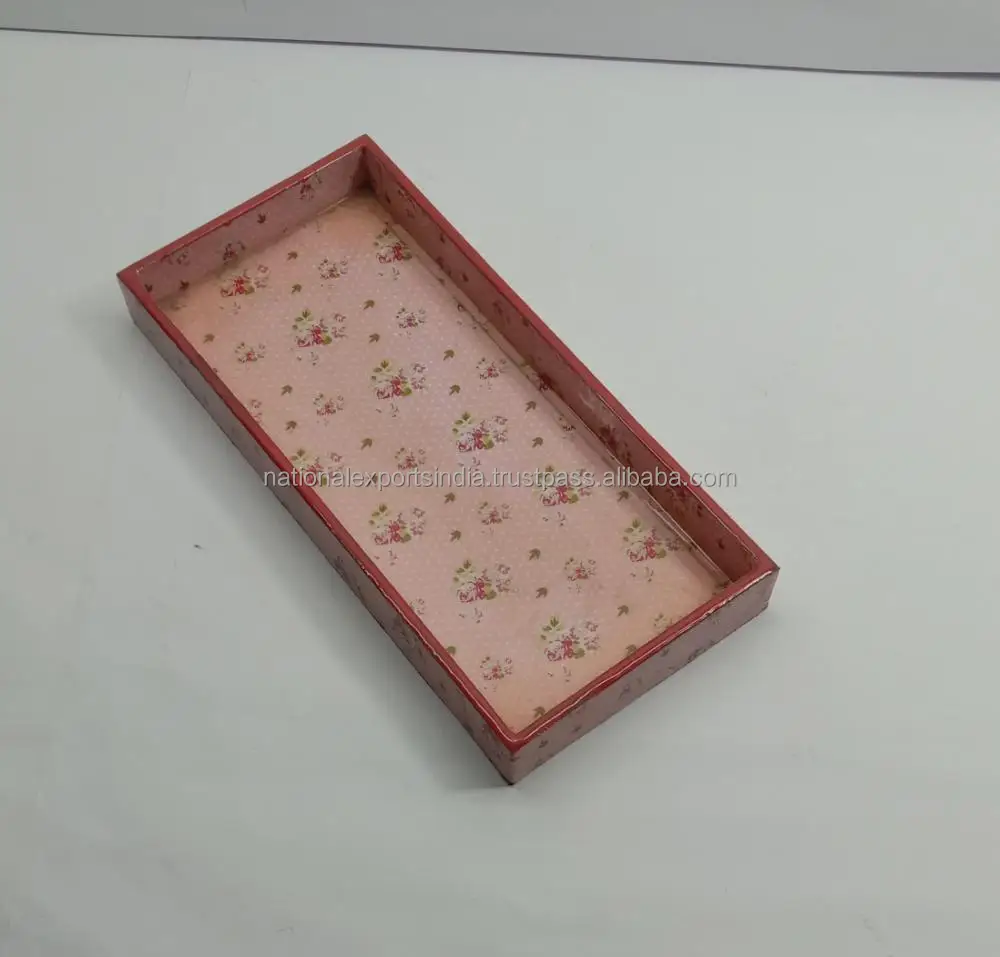 Tray Wooden Tray Hot Selling Wholesale Acacia Wood rectangle  Breakfast Serving Tray With Handles
