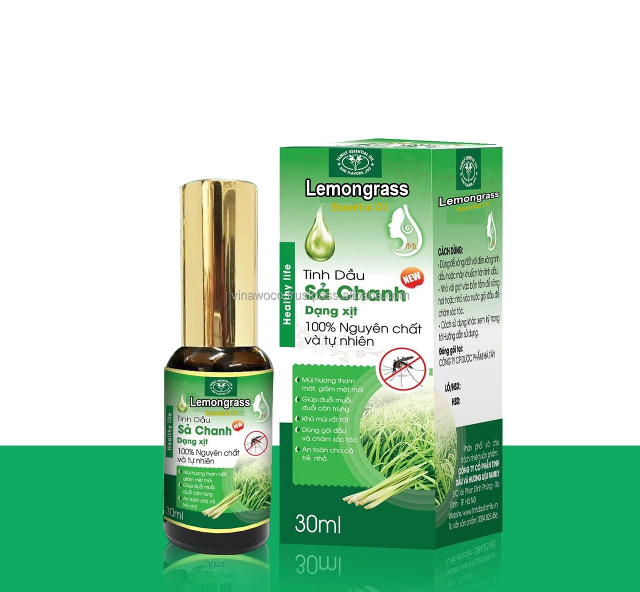Hot Products - 30ml Lemongrass Essential Oil Mist Spray - 100% Pure Natural Undiluted - Repels mosquitoes and insects very well