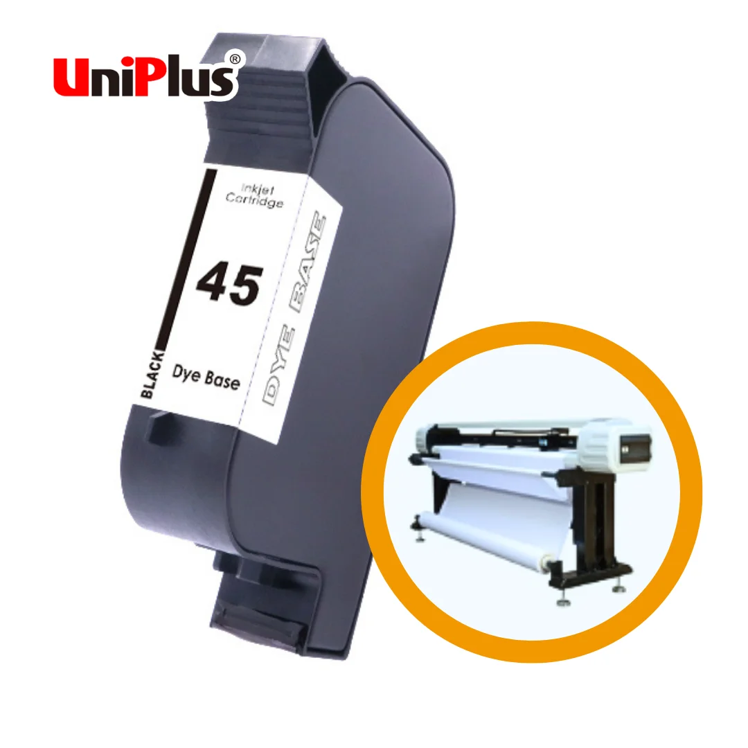 Factory direct wholesale 51645A compatible for hp 45 Black ink cartridge CAD inkjet plotter for thermal inkjet printer