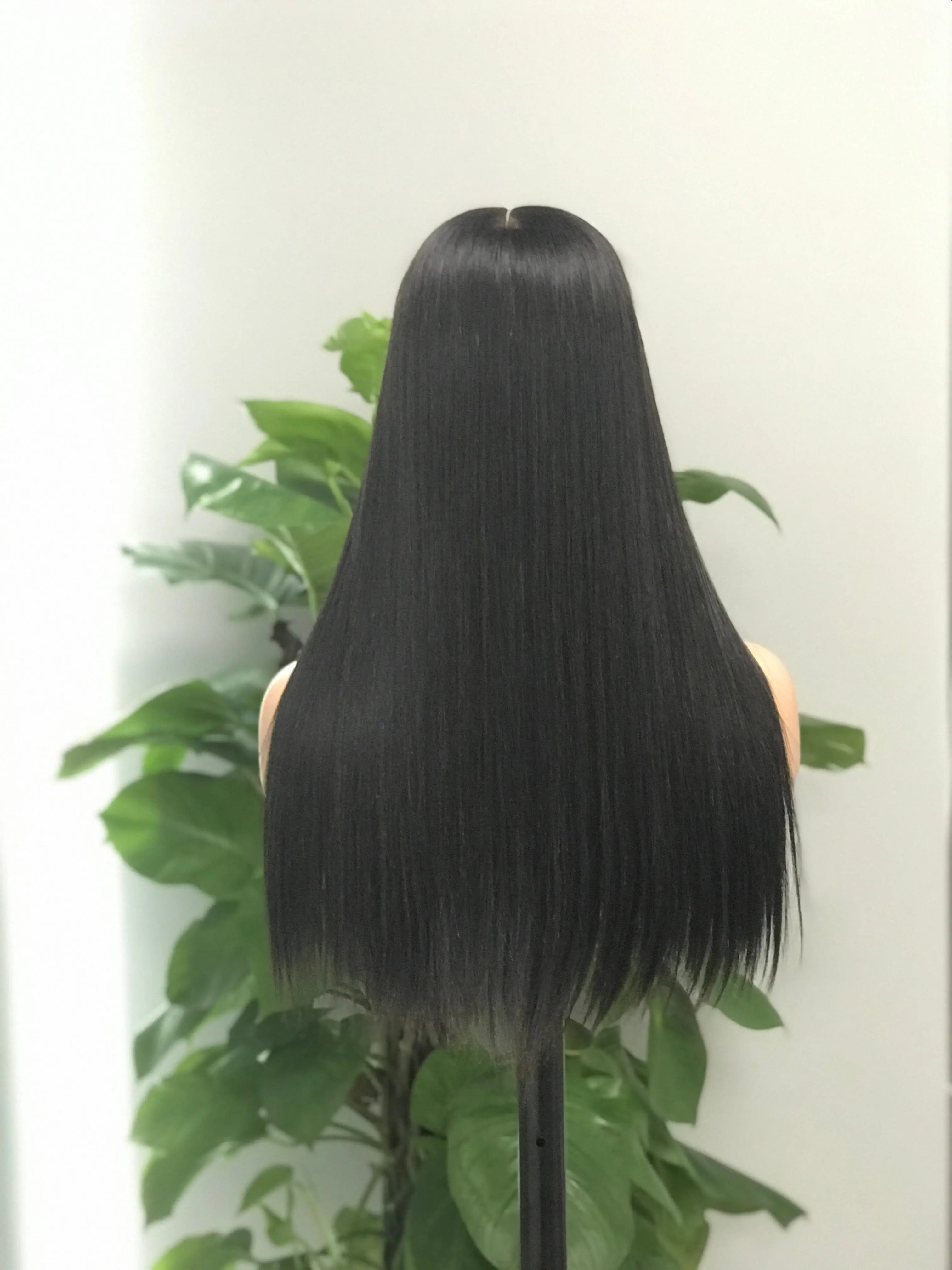 SDD Human Hair Wig Bone Straight Natural Black Color 100% Vietnamese Human Hair Extensions Cuticle Aligned Women Hair Wig