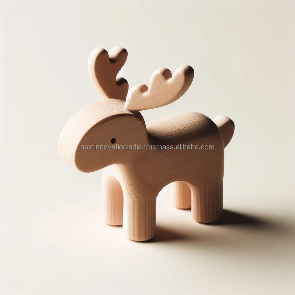 Wooden Animals Ram DEER Toys Combining Sustainability with Creative Learning