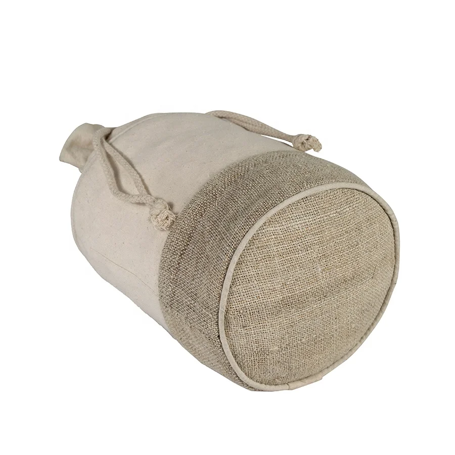 Customizable Hemp Cosmetic Case with Drawstring Closure Printed Logo for Accessories and Cosmetics Bag