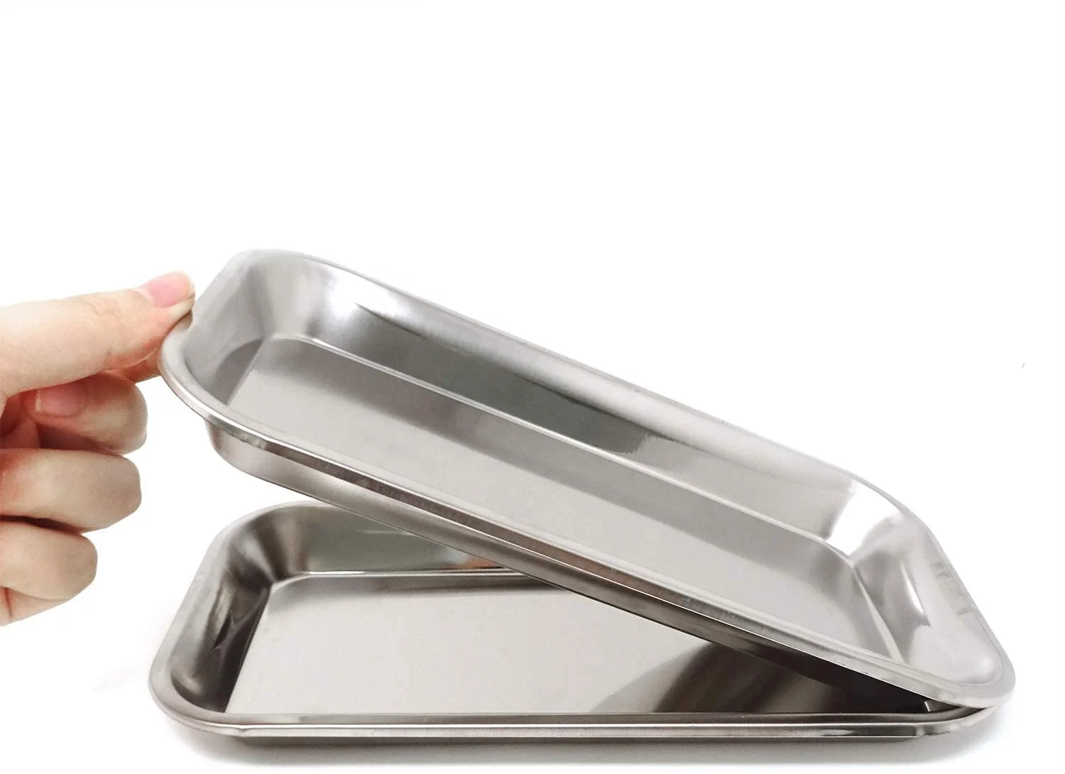 Медицинские лотки из нержавеющей стали стоматологические хирургические (2 шт. в упаковке)