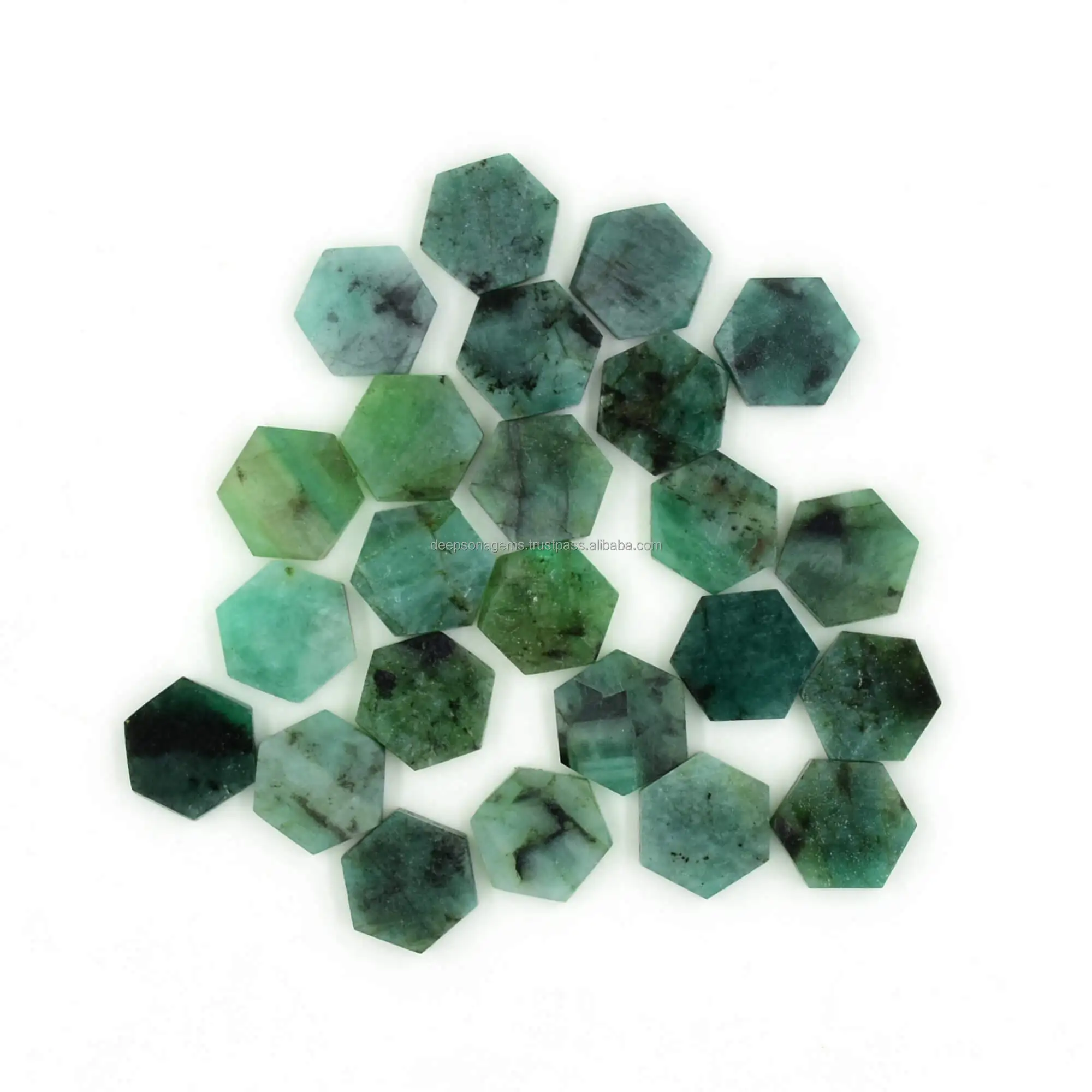 Natural Emerald Flat Disk Slices, Smooth Flat Gemstone Slices For Jewelry, Small Fancy Gemstone