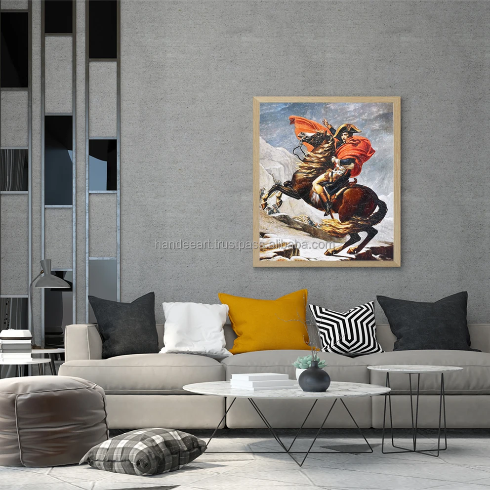 Top View Reproduce hand painted wall art Napoleon Bonaparte on his horse for living room