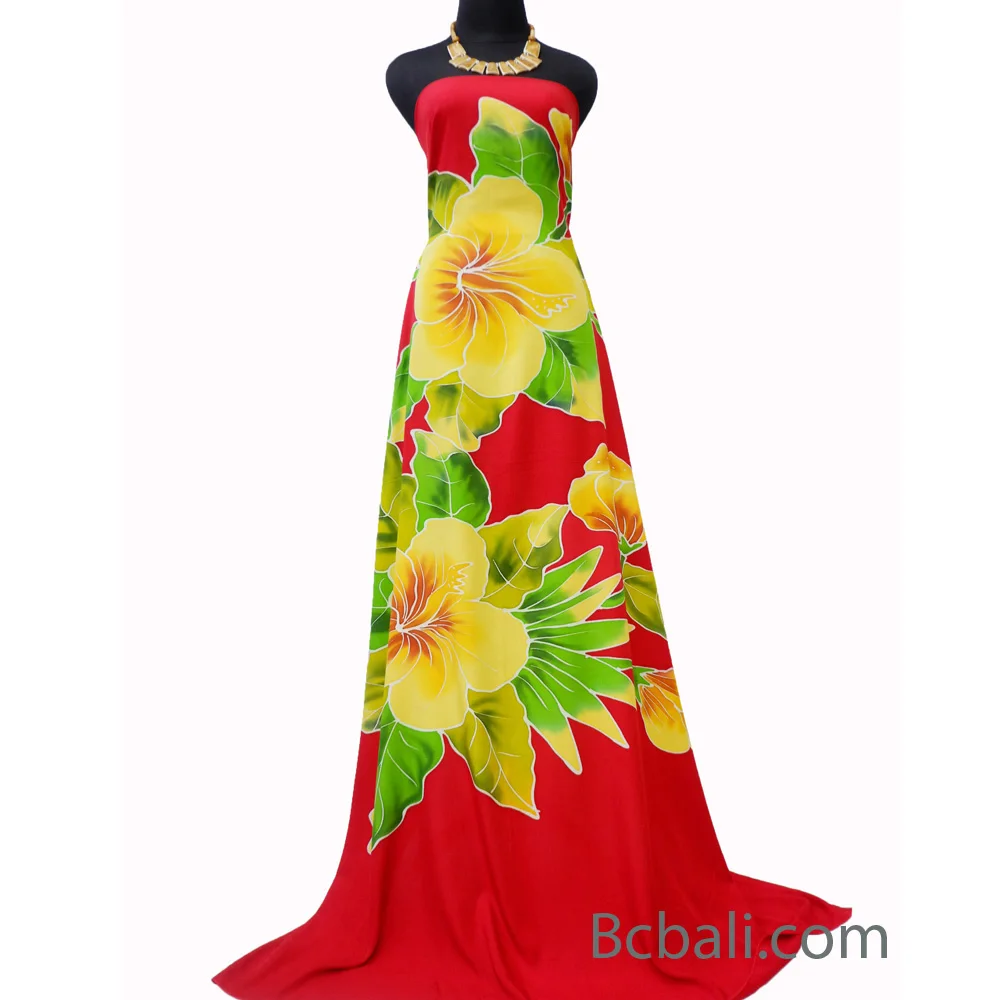 Pareo Summer beach wear sarong clothing body cover design hand painting floral Best  Quality from Bali
