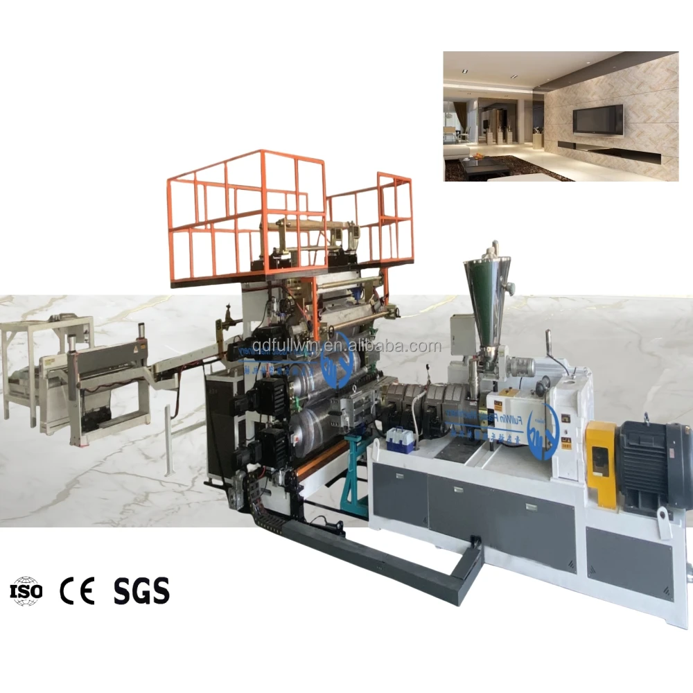 High Speed Artificial Marble Pvc Board Making Machine UV Marble Sheet Production Line