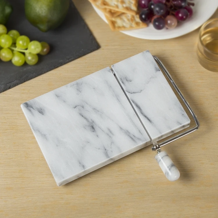 Natural White Marble Cheese Board Slicer