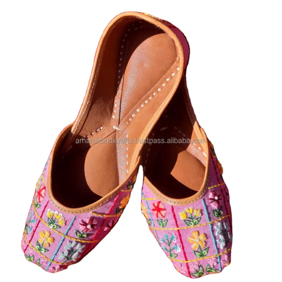 Multi Colored Flip Flop Shoes Punjabi Khussa Jutty Wedding Embroidery juttis Designer Trendy stylish indian shoe luxurious