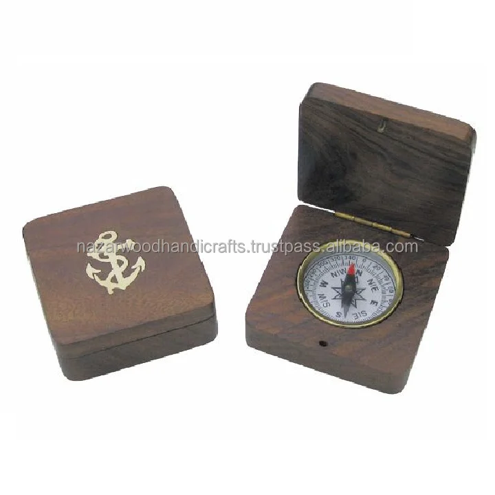  Индивидуальный двойной компас фиксированный морской деревянный ручная резьба