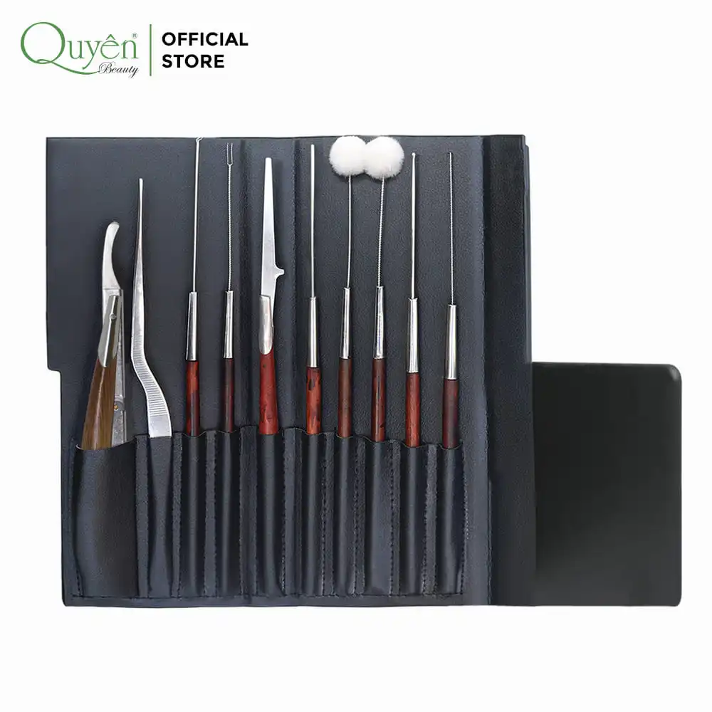 10-Pcs Stainless Steel Ear Wax Removal Tool High Quality Set BRT-CC Quyen Beauty Cleaner Ear Care Tool Ear Pick Salon Beauty