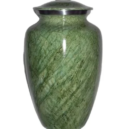 Блестящая синяя задняя Классическая урна для кремации взрослых