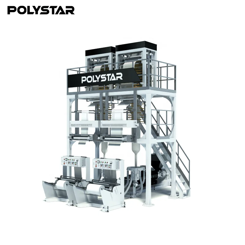 Двойная головка 650 мм машина для выдувания пленки HDPE LDPE