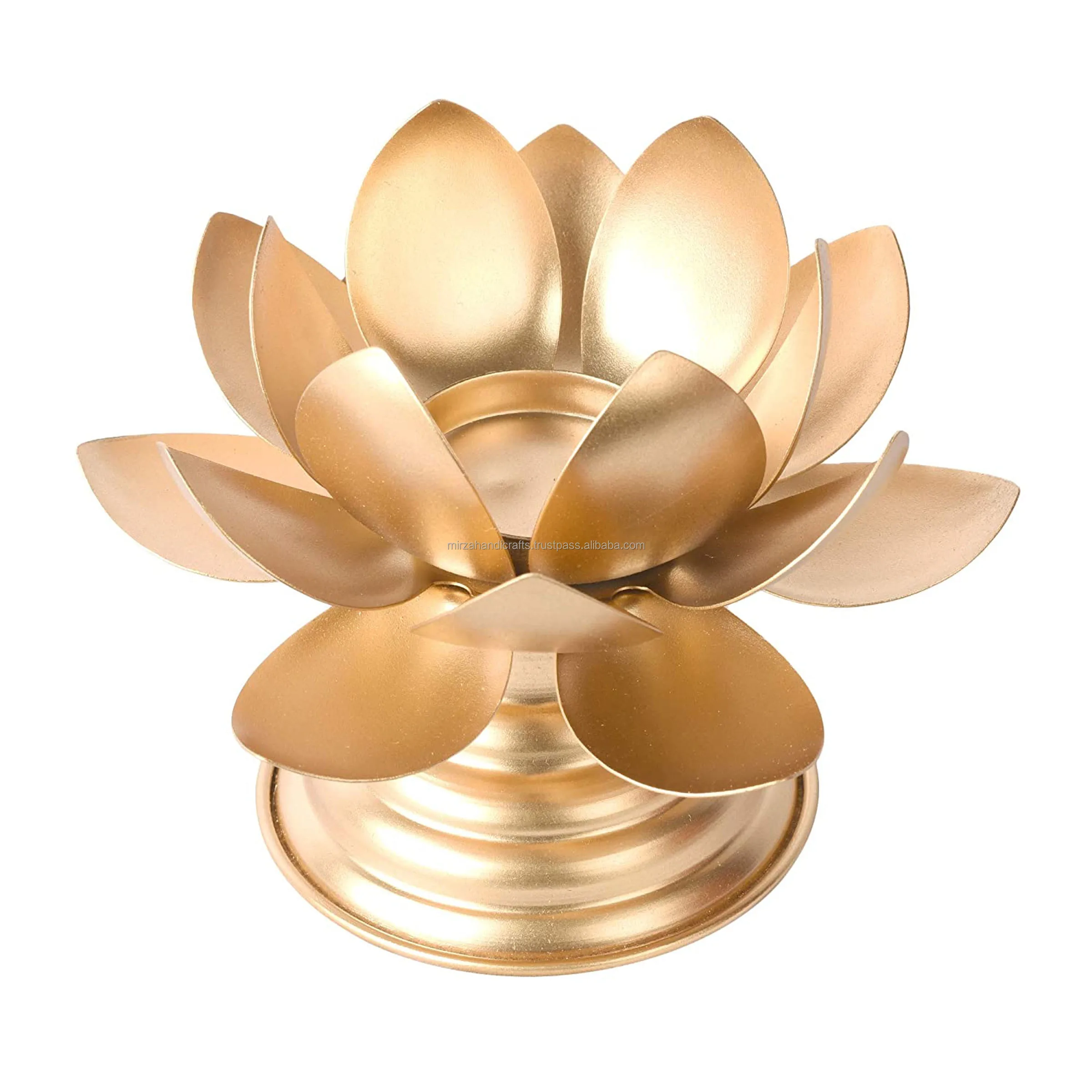Metal Lotus Shape Tea Light Handmade Candle Holder Perfect For Adding A Decorative Touch To Entrance of your Home or any room