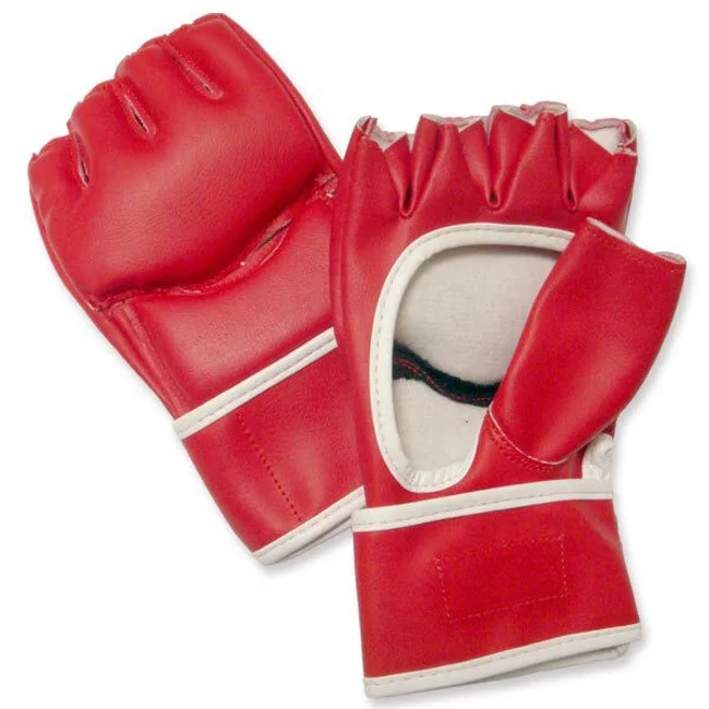 Professional Custom Logo Pu Leather  Kick Boxing Muay Thai Training Grappling Glove Mma Gloves