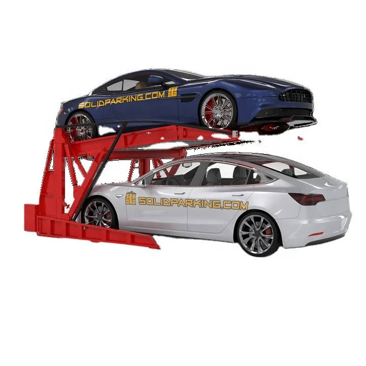 Portable two post car parking lift for indoor enviroment