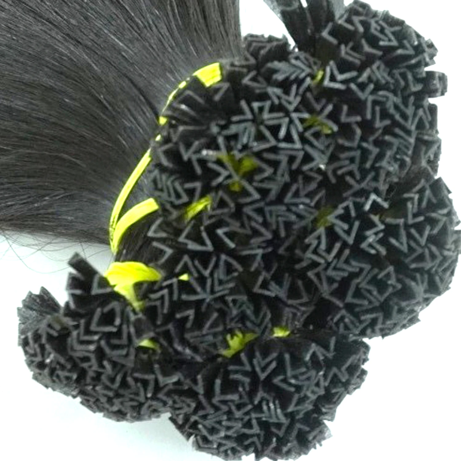 Best quality virgin quality wavy texture natural remy human hair i tip hair extension cuticle aligned human hair