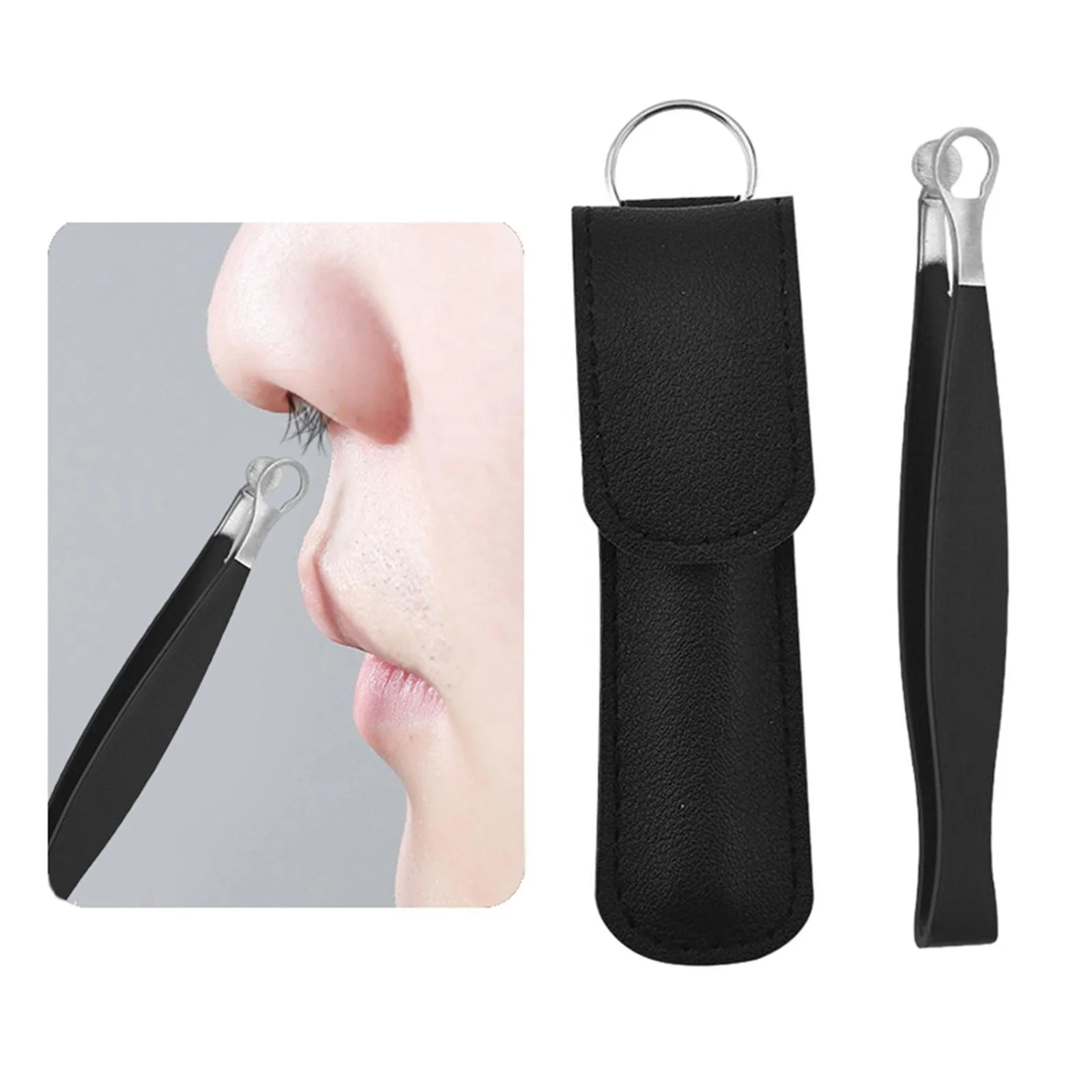 Nose Hair Trimming Tweezers Round Head Multifunctional Water Resistant Stainless Steel for Noses Sideburns Nose Men Women