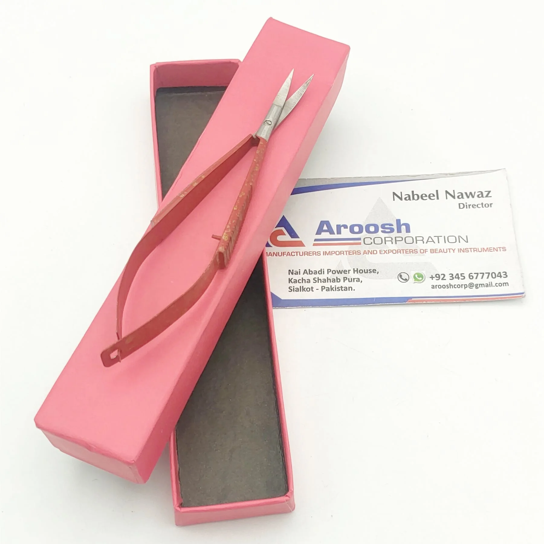 Изогнутые ножницы из нержавеющей стали с желтым покрытием для