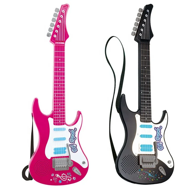 plastic ABS musical toy with steel strings Children musical instrument Kids Electric Rock Guitar Toy