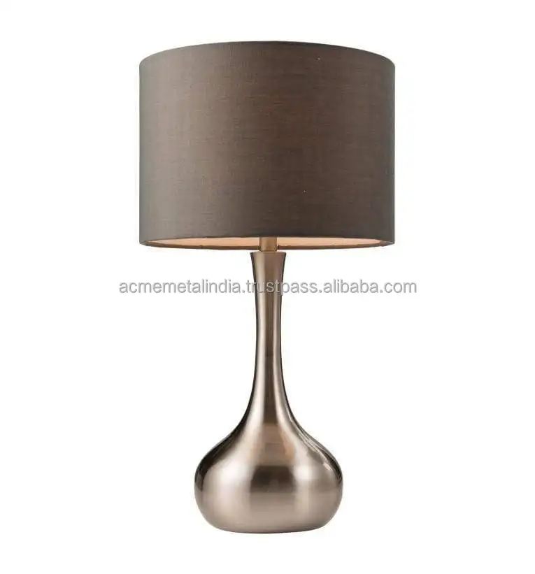  Прикроватный столик и настольная лампа Современная промышленная Настольная с металлическим основанием белый тканевый оттенок уникальный дизайн внутреннее освещение Декор