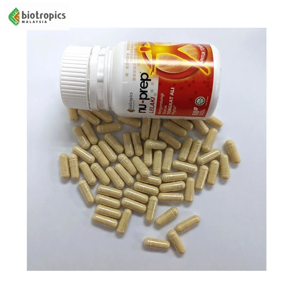 New Original Nu-Prep Brand Pure Malaysian Tongkat Ali Extract 60 Capsules Per Bottle for Male Vitality