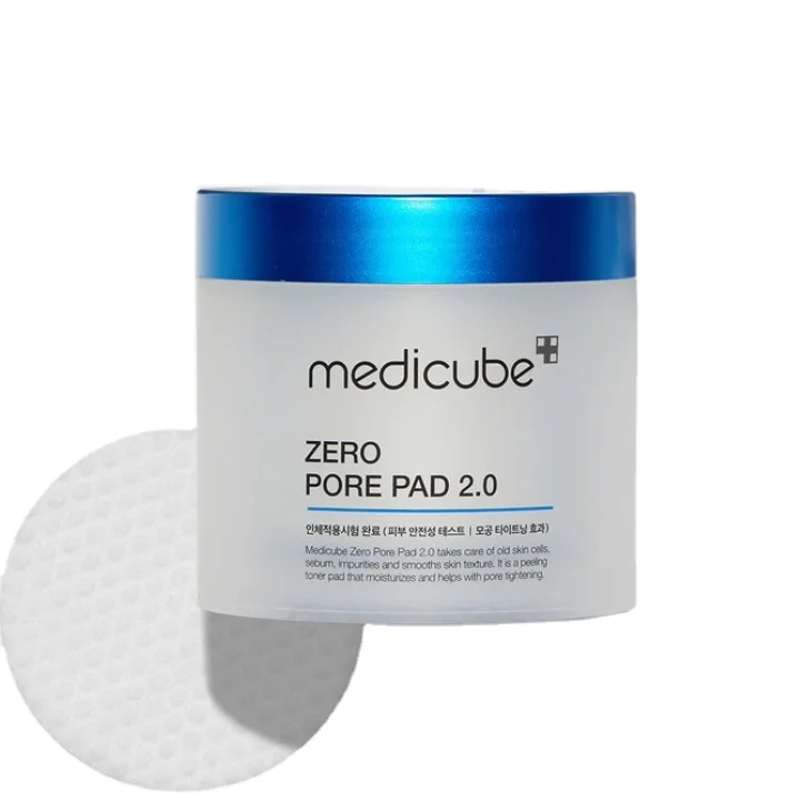 Korea wholesale medicube Zero Pore Pad 2.0 70P Dual Textured Facial Toner Pads for Exfoliation and Minimizing Pores