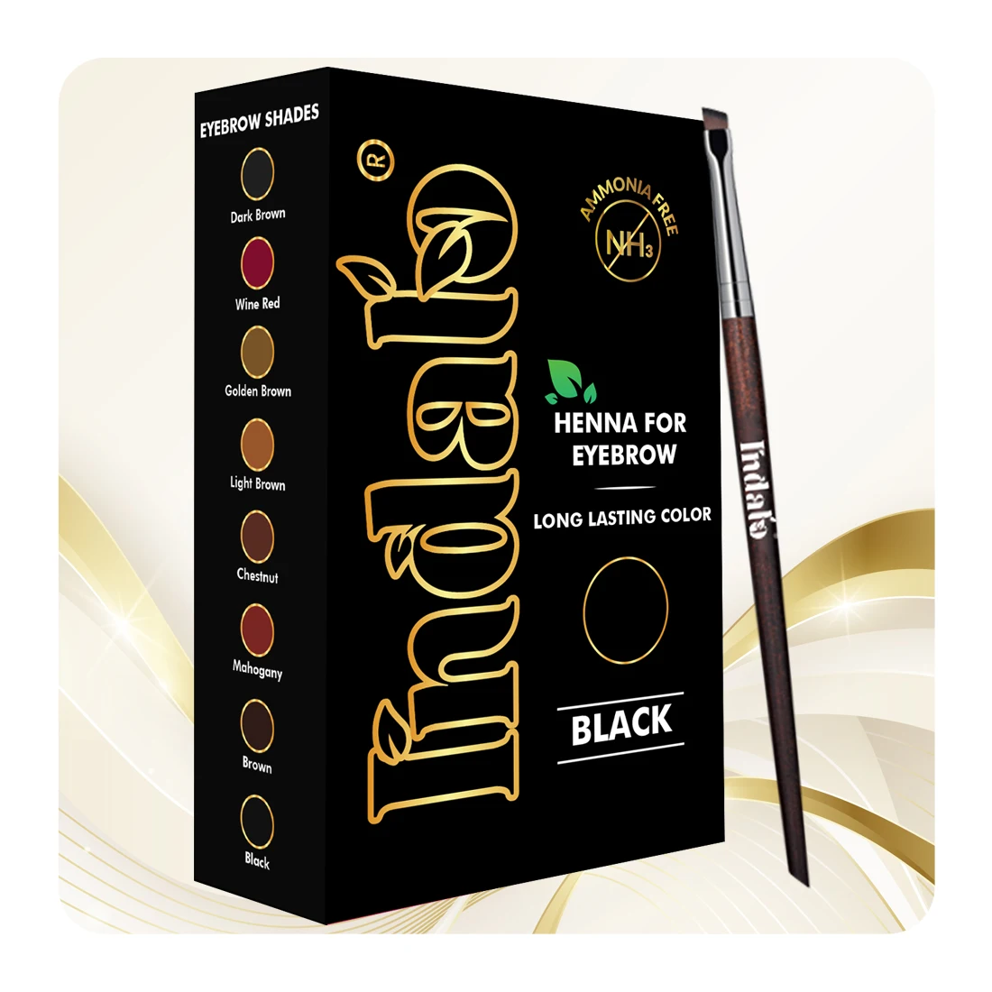 Eco-Friendly Semi-Permanent Brow Henna Bulk OEM Indian Black Color Powder for Hair Free Sample