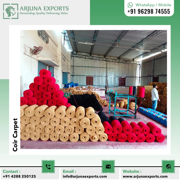 Leading Manufacturer of Eco Friendly and Bio Degradable Coir Fiber Natural Carpet Roll for Bulk Buyers