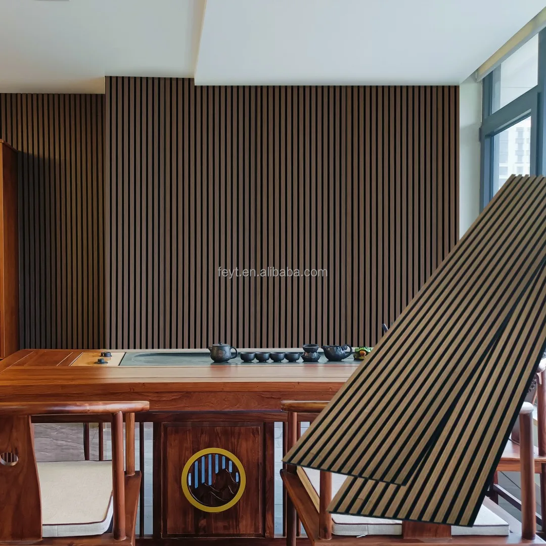 Cheap Acoustic Panel Diffusion Wall Soundproofing Slat Wooden Fiber Acoustic Panels for all buildings