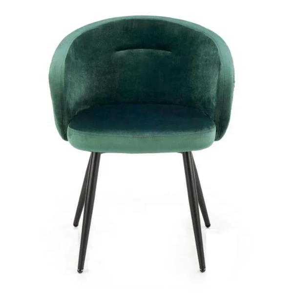 black metal dining chair fabric velvet padded kitchen chairs with arms high density foam wedding chair