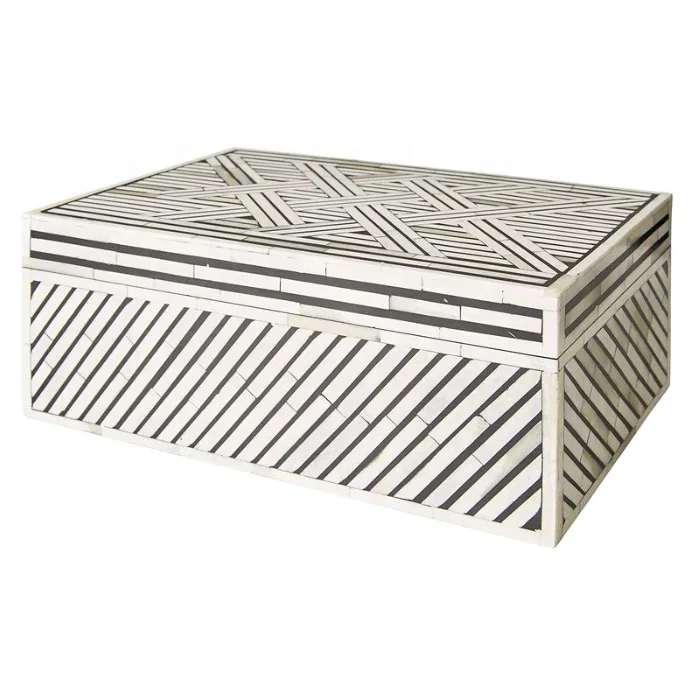 Bone Inlay Jewelry Box Protect Jewelry Box Hot Selling Eco Friendly Bone Inlay Designable Jewelry & Storage Box