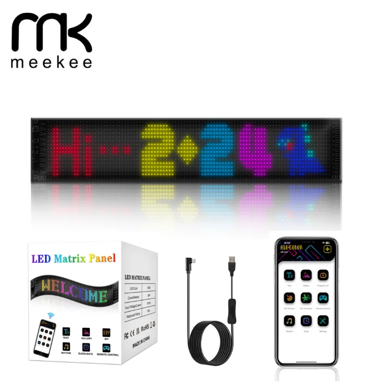 Scrolling slogan text light  led customize sign car