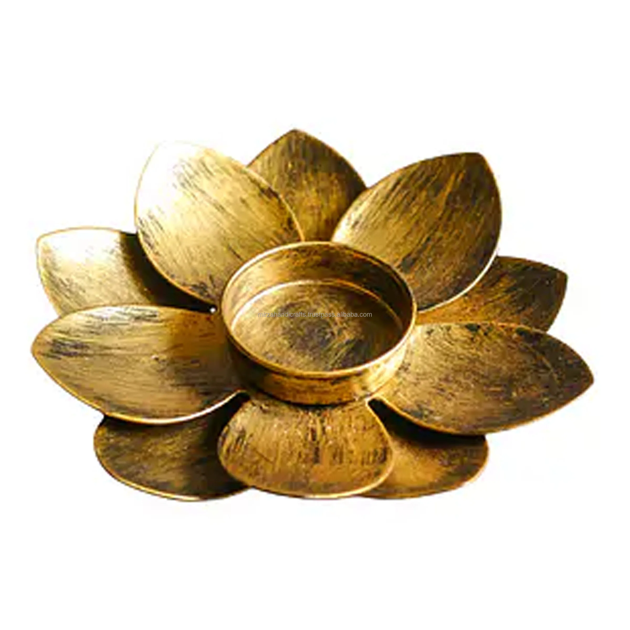 Metal Lotus Shape Tea Light Handmade Candle Holder Perfect For Adding A Decorative Touch To Entrance of your Home or any room